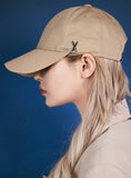 VARZAR(バザール) Stud logo overfit ball cap beige