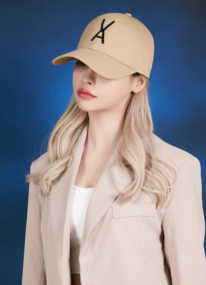 VARZAR(バザール) VA Big Logo Overfit Buckle Cap beige