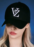 VARZAR(バザール) Monogram Big Logo Overfit Buckle Cap Black