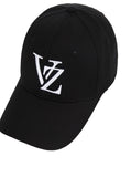 VARZAR(バザール) Monogram Big Logo Overfit Buckle Cap Black