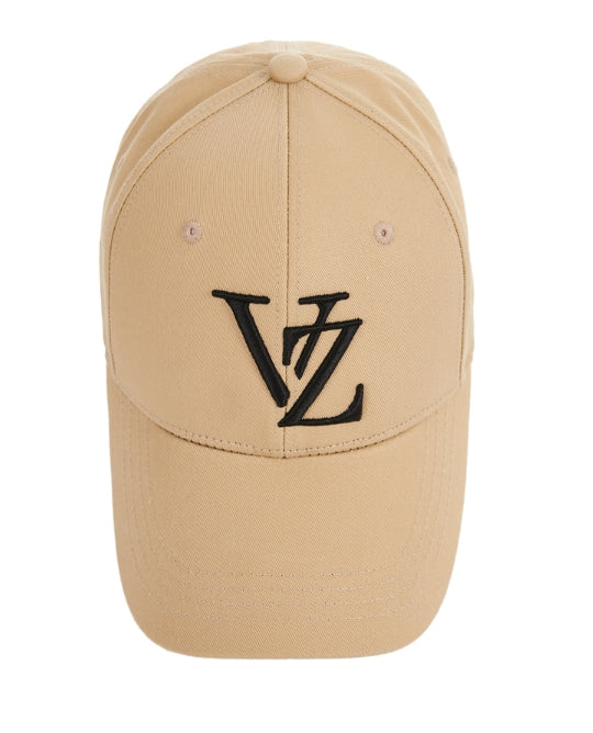 VARZAR(バザール) Monogram Big Logo Overfit Buckle Cap beige