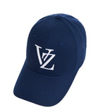 VARZAR(バザール) Monogram Big Logo Overfit Buckle Cap navy