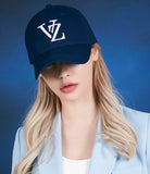 VARZAR(バザール) Monogram Big Logo Overfit Buckle Cap navy