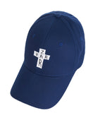 VARZAR(バザール) Black Cross Logo Overfit Buckle Cap navy