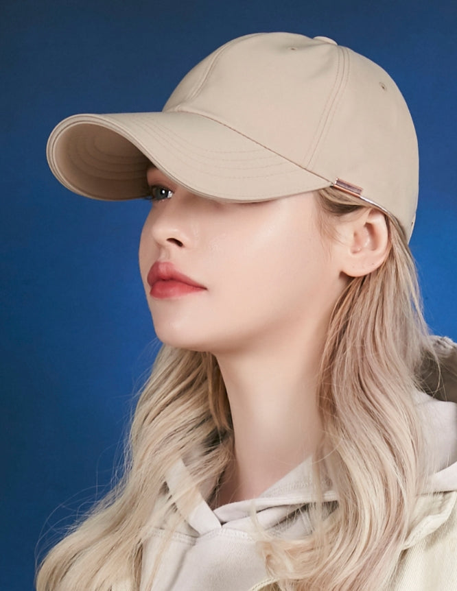 VARZAR(バザール) Rose Gold Double Link Overfit Ball Cap beige