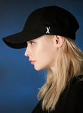 VARZAR(バザール) Stud logo overfit ball cap black