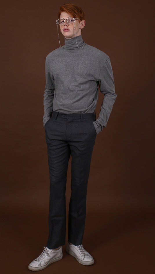 SSY(エスエスワイ)  straight flare slacks grey