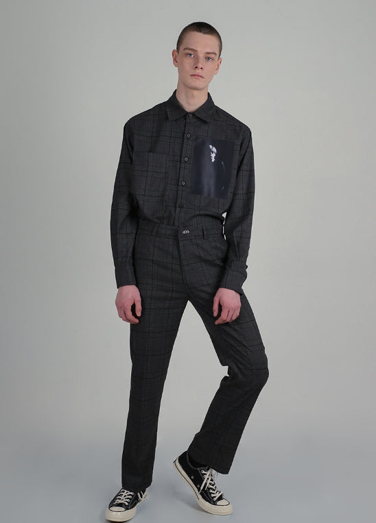 SSY(エスエスワイ)  ssy flow wide pants grey check