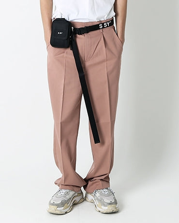 SSY(エスエスワイ)  essential over wide pants pink