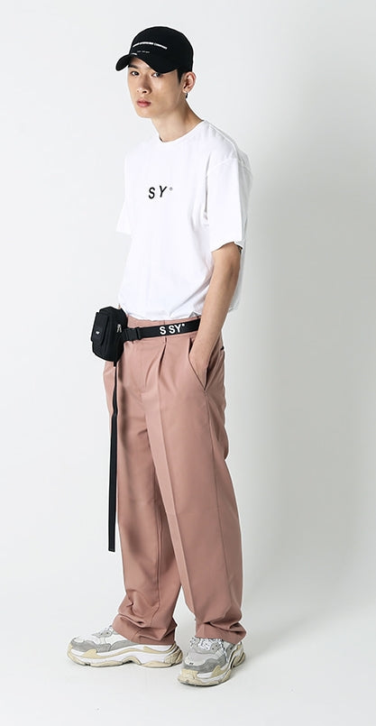 SSY(エスエスワイ)  essential over wide pants pink