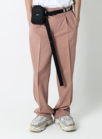 SSY(エスエスワイ)  essential over wide pants pink