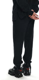 SSY(エスエスワイ)  webbing belt heavy cotton jogger pants black