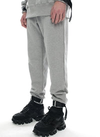 SSY(エスエスワイ)  webbing belt heavy cotton jogger pants grey