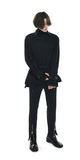 SSY(エスエスワイ)  ankle front zipper slim slacks black