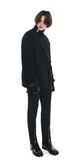 SSY(エスエスワイ)  ankle front zipper slim slacks black