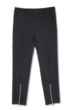 SSY(エスエスワイ)  ankle front zipper slim slacks black