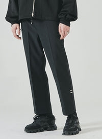 SSY(エスエスワイ)  half banding tip crop slacks black