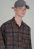 SSY(エスエスワイ)  gray block oversize check shirt