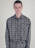 SSY(エスエスワイ)  ssy glen wide shirt grey