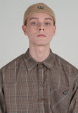 SSY(エスエスワイ)  ssy glen wide shirt brown