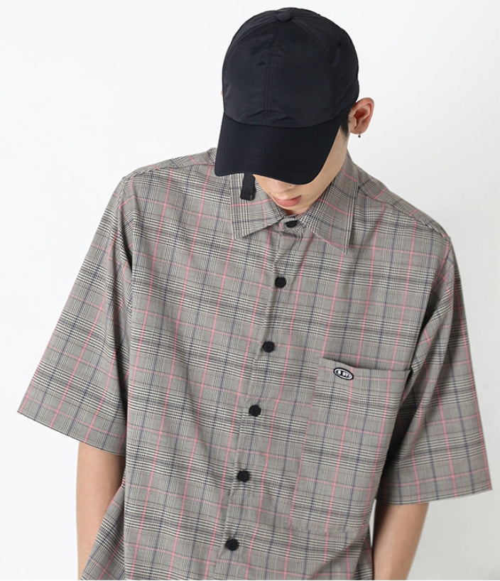 SSY(エスエスワイ)  indie pink line check half shirt