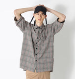 SSY(エスエスワイ)  indie pink line check half shirt