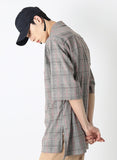 SSY(エスエスワイ)  indie pink line check half shirt