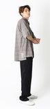 SSY(エスエスワイ)  indie pink line check half shirt