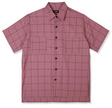 SSY(エスエスワイ)  square check over fit half shirt pink