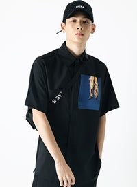 SSY(エスエスワイ)  burning mannequin half shirt