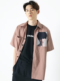 SSY(エスエスワイ)  hidden face half shirt pink