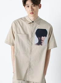 SSY(エスエスワイ)  hidden face half shirt ivory