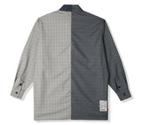 SSY(エスエスワイ)  3 color half and half shirt