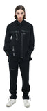 SSY(エスエスワイ)  heavy oversize zippered shirt jacket black