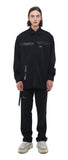 SSY(エスエスワイ)  heavy oversize zippered shirt jacket black