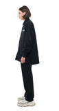 SSY(エスエスワイ)  heavy oversize zippered shirt jacket black