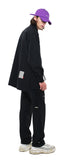 SSY(エスエスワイ)  heavy oversize zippered shirt jacket black