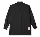 SSY(エスエスワイ)  heavy oversize zippered shirt jacket black