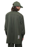 SSY(エスエスワイ)  heavy oversize zippered shirt jacket khaki