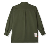 SSY(エスエスワイ)  heavy oversize zippered shirt jacket khaki