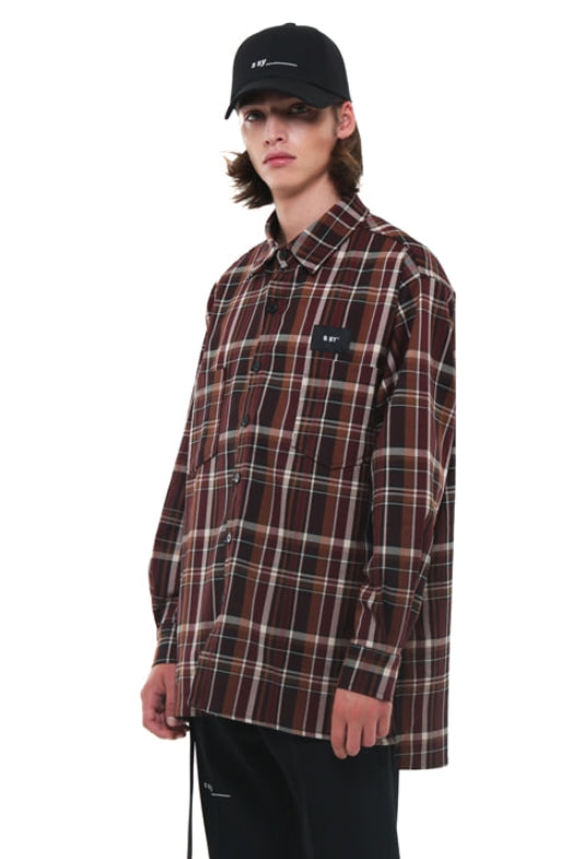 SSY(エスエスワイ)  prime oversize sunset check shirt