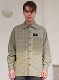 SSY(エスエスワイ)  HALF & HALF CHECK SHIRT FOREST WAFFLE