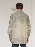 SSY(エスエスワイ)  HALF & HALF CHECK SHIRT FOREST WAFFLE