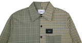 SSY(エスエスワイ)  HALF & HALF CHECK SHIRT FOREST WAFFLE