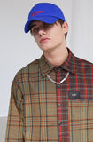 SSY(エスエスワイ)  HALF & HALF CHECK SHIRT KHAKI LAZER