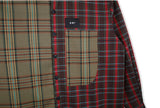 SSY(エスエスワイ)  HALF & HALF CHECK SHIRT KHAKI LAZER