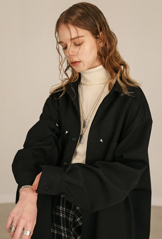 SSY(エスエスワイ)  DESTINATION SIGN SHIRT BLACK