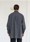 SSY(エスエスワイ)  SQUARE CHECK SHIRT GREY