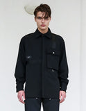 SSY(エスエスワイ)  WEBBING 3D POCKET SHIRT BLACK