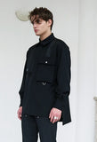 SSY(エスエスワイ)  WEBBING 3D POCKET SHIRT BLACK